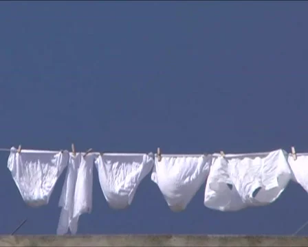 Underclothes on a line Видео 372836