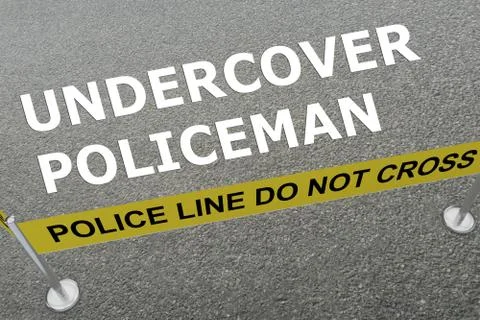 Undercover Policeman concept Stock Illustration