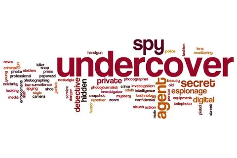 Undercover word cloud concept Stock Illustration