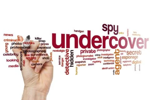 Undercover word cloud concept Stock Illustration