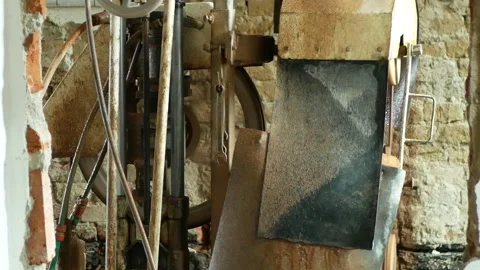 Undercutting masonry device machine house cut and insulating the building Stock Footage 275183129