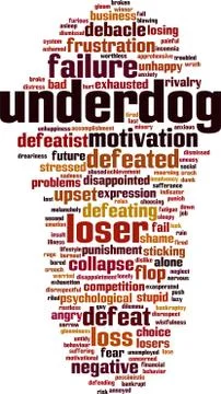 Underdog word cloud Stock Illustration
