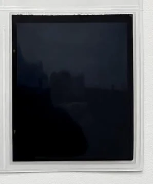 Underexposed Medium Format Slide Positive in White Frame. Stock Photos