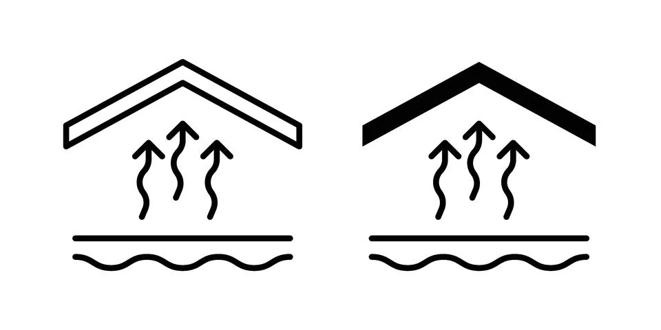 Underfloor heating icon concept logo design collection Stock Illustration