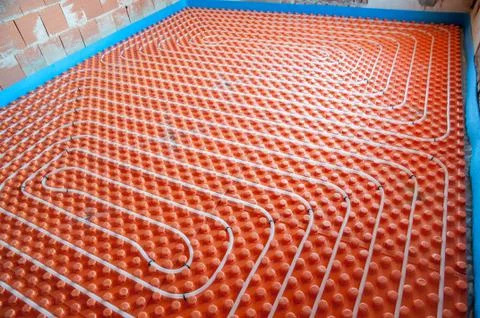 Underfloor heating Foto stock