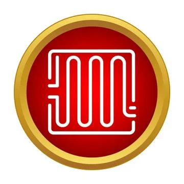 Underfloor heating system icon representing warmth and comfort Stock Illustration
