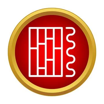 Underfloor heating system icon representing warm floor technology Stock Illustration