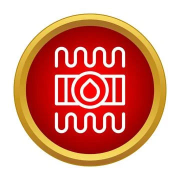 Underfloor heating system icon representing warm comfort Stock Illustration
