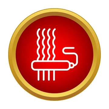 Underfloor heating system icon with waves of warmth Stock Illustration
