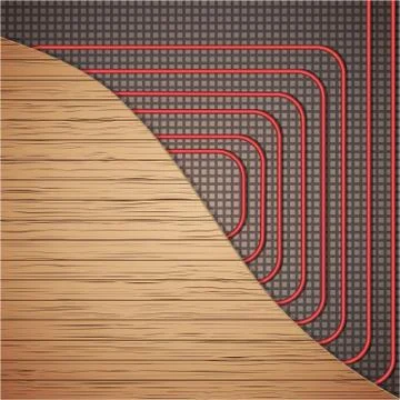 Underfloor heating system 스톡 일러스트