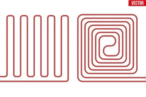 Underfloor heating system 스톡 일러스트