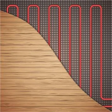 Underfloor heating system 스톡 일러스트