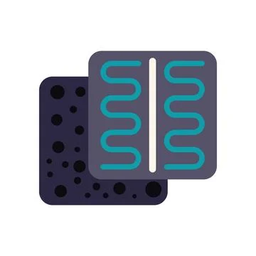 Underfloor heating system installing on the concrete floor, using modern te.. Stock Illustration