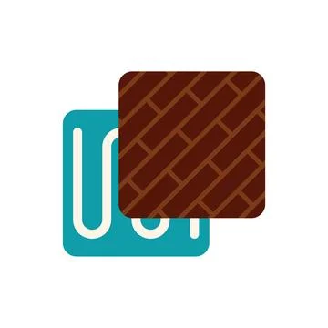 Underfloor heating system installing, repairing or laying concept icon Stock Illustration