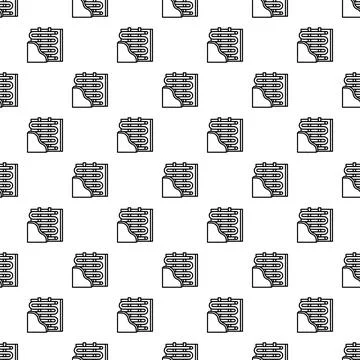 Underfloor heating system pipes seamless pattern Stock Illustration