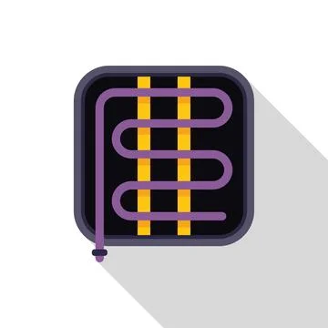 Underfloor heating system providing warmth during winter time Stock Illustration