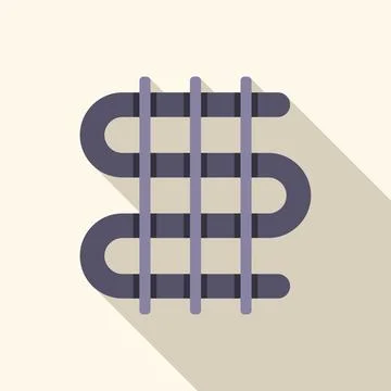 Underfloor heating system providing warmth during winter season Stock Illustration