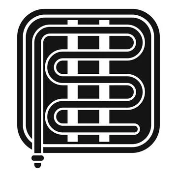 Underfloor heating system providing warmth to a modern home Stock Illustration