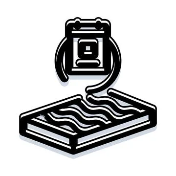 Underfloor radiant heating system with temperature control icon Stock Illustration