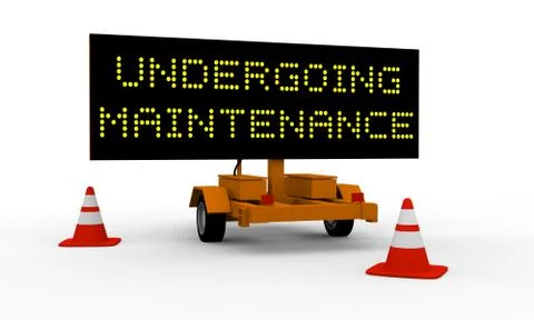 Undergoing maintenance Stock Illustration