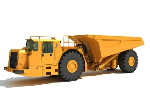 Underground Articulated Mining Truck 3D Model