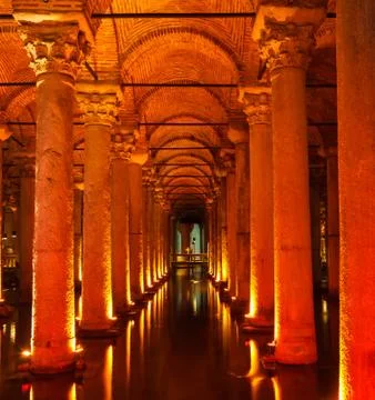 Underground Basilica Cistern Stock Photos