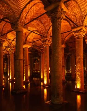 Underground Basilica Cistern Stock Photos