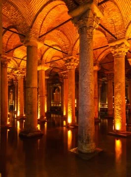 Underground Basilica Cistern Stock Photos
