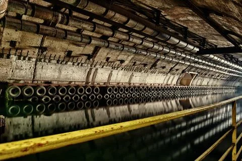 Underground bunker from cold war 스톡 사진