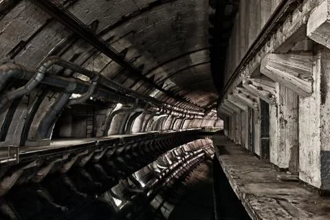 Underground bunker from cold war Foto stock