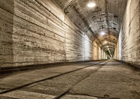 Underground bunker from cold war Stock Photos