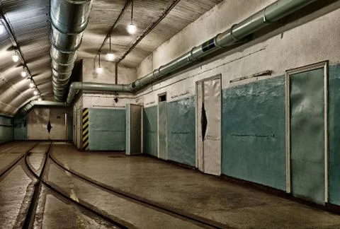 Underground bunker from cold war Stock Photos