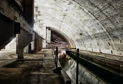 Underground bunker from cold war Foto stock