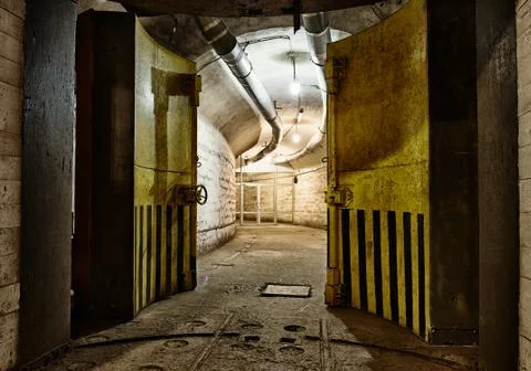 Underground bunker from cold war Stock Photos