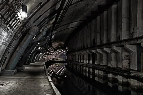 Underground bunker from cold war Foto stock