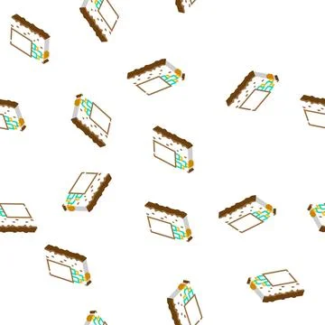 Underground cable isometric icon seamless pattern Stock Illustration
