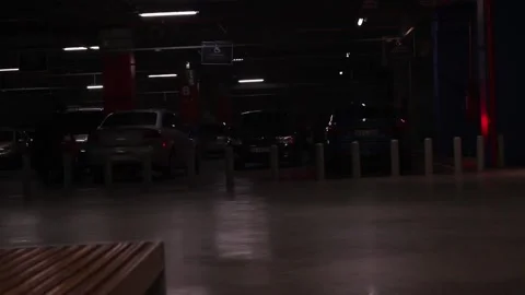 Underground Car Parking Stock Footage 92936297