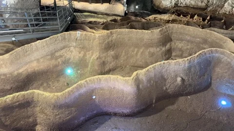 Underground Cave Exploration Stock Footage 313363936