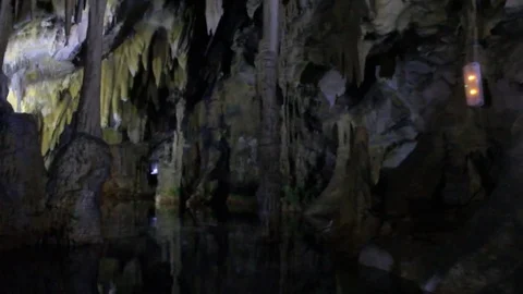 Underground caves in Mani, Greece Stock Footage 84745338