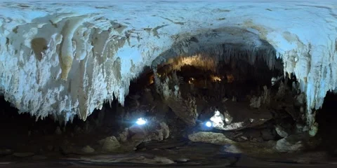 Underground caves. Philippines. Virtual Reality 360. 8k video. Stock Footage 202619975