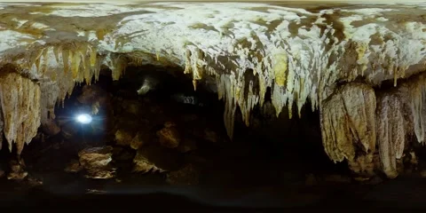 Underground caves. Philippines. Virtual Reality 360. Stock Footage 221166819