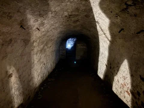Underground cellars of Kronborg Castle in Helsingor, Denmark Stock Photos
