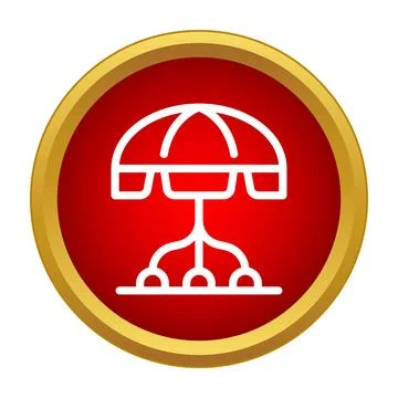 Underground city connection network icon in red circle イラスト素材