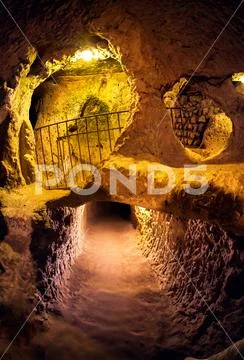 Underground city in Turkey Stock Photos