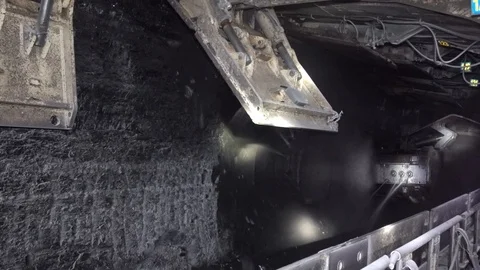 Underground coal mining. Stock Footage 120073531