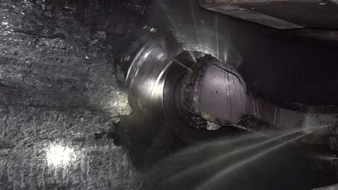 Underground coal mining. Stock Footage 120073607