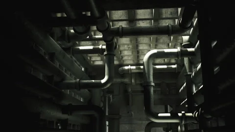 Underground conduit system incorporating structural supports and linking joints Stock Footage 338340025