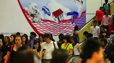 Underground crowd Video stock 11132285