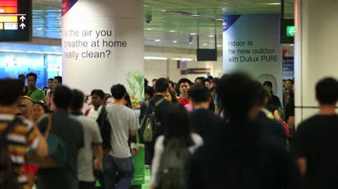 Underground Crowd Singapore Video stock 10804134