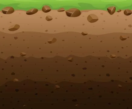Underground design with grass illustration Stock Illustration